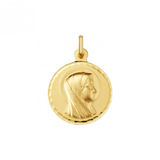 Medalla oro amarillo Virgen María