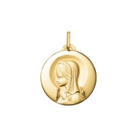 Medalla de oro Virgen niña láser