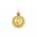 Medalla de oro redonda Virgen niña (1910104)