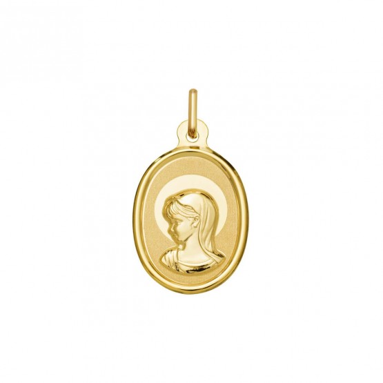 Medalla de oro Virgen niña con forma oval (1902185)