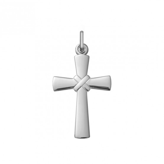 Colgante cruz latina en plata (232006)