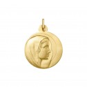 Medalla de la Virgen María con aureola modelo 1608282 de ARGYOR en oro.