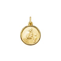 Medalla en oro imagen Cristo con niña