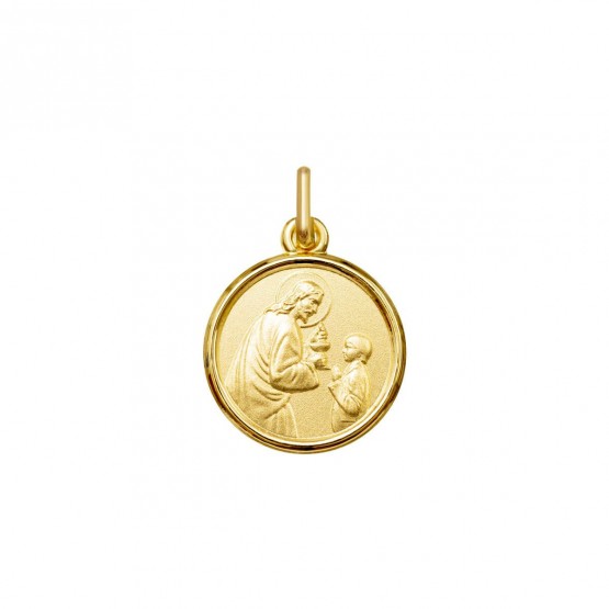 Medalla en oro imagen Cristo con niño