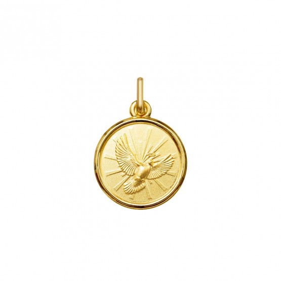 Medalla en plata dorada del Espíritu Santo