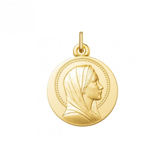 Medalla religiosa de oro con la Virgen María de perfil modelo 1269001 de MiMedalla by ARGYOR