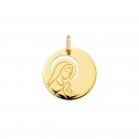 Medalla de oro 18k Virgen rezando