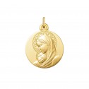 Medalla de oro Madonna con corona decorada