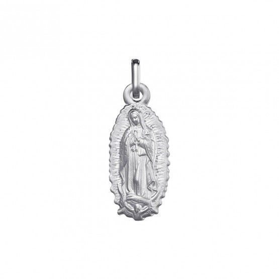Medalla "silueta" Virgen de Guadalupe en plata