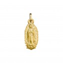 Medalla "silueta" Virgen de Guadalupe en plata dorada