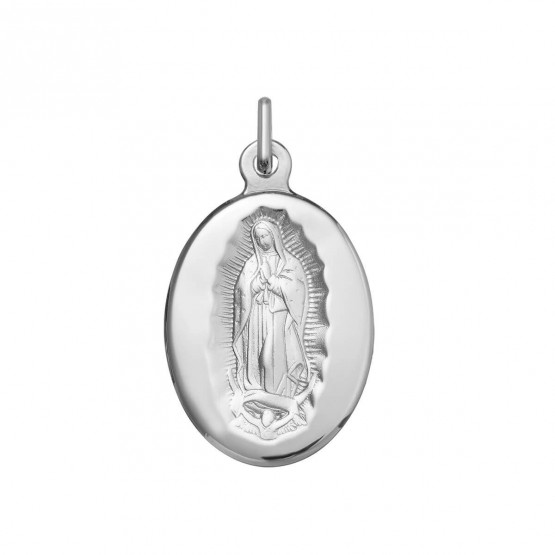 Medalla Virgen de Guadalupe en plata de ley