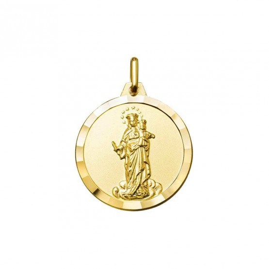 Medalla plata dorada Virgen María Auxiliadora