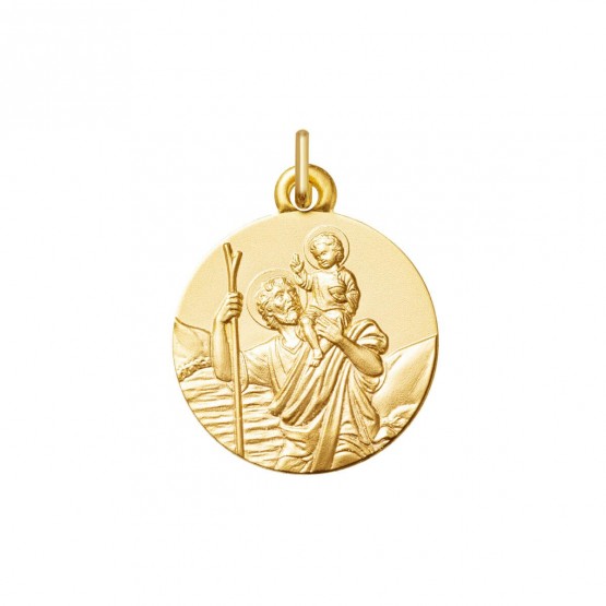 Medalla de San Cristóbal oro amarillo