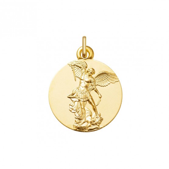 Medalla San Miguel Arcángel en oro amarillo