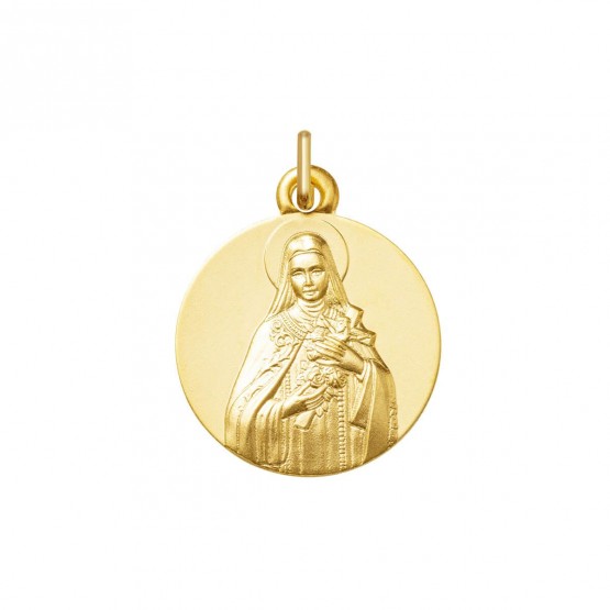 Medalla de Santa Teresa de Lisieux en oro