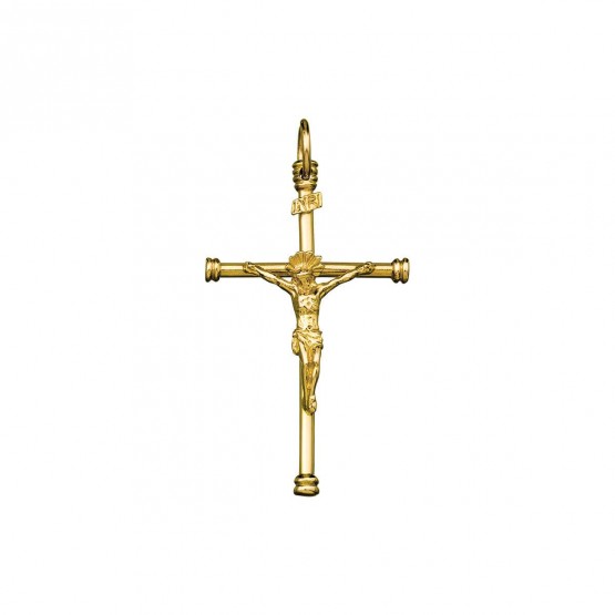 Crucifijo de plata dorada modelo 23101D de ARGYOR.