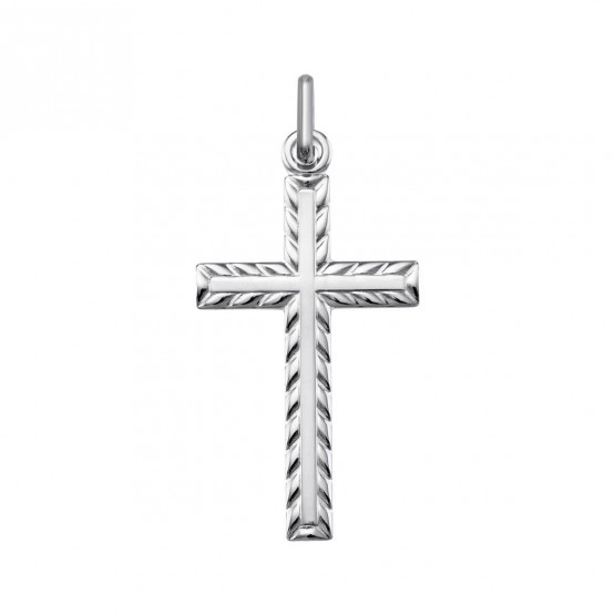Colgante en forma de cruz en plata (232004)
