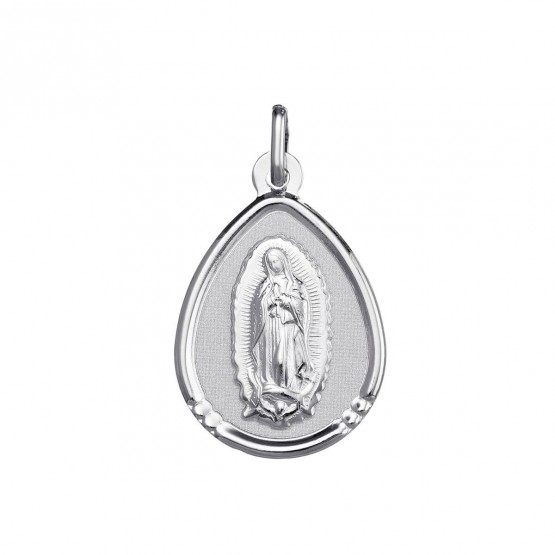 Medalla Virgen de Guadalupe en plata