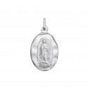 Medalla Virgen de Guadalupe de plata diseño oval