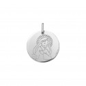 Medalla de la Virgen by Sara BG en plata o en oro blanco fabricada por MiMedalla