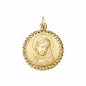 Medalla de la Virgen María con aureola y diseño de bolitas modelo 1007522 de ARGYOR.