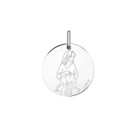 Medalla Virgen embarazada by Sara B.G. en oro blanco 9k/18K