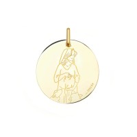 Medalla Virgen embarazada by Sara B.G. en plata dorada