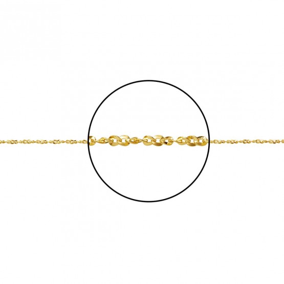 Cadena de oro de 9k diseño espiral 1,20 mm.