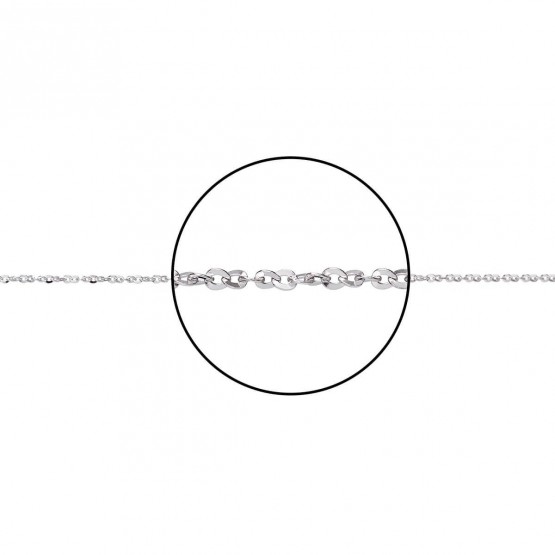 Cadena de oro blanco de 9k diseño espiral 1,20 mm.