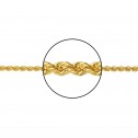 Cadena de oro 9k hueca cordón 3.20 mm