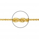Cadena de oro 9k hueca cordón 3.70 mm