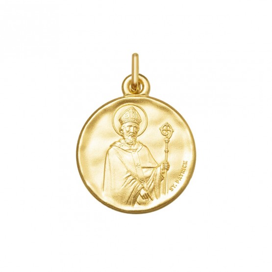 Medalla en oro del patrón de Irlanda San Patricio, modelo 1269035 de MiMedalla by ARGYOR.