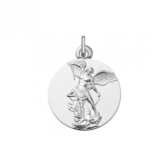 Medalla del Arcángel San Miguel en plata de ley modelo 1269024 de ARGYOR.