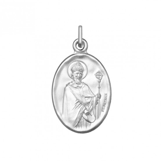 Medalla de San Patricio, patrón de Irlanda, modelo 1269036 en plata 925 de MiMedalla by ARGYOR.