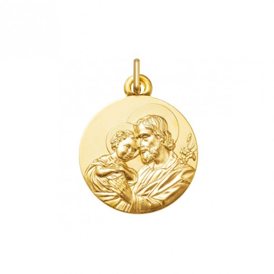 Medalla de San José con el Niño en plata dorada modelo 1269015D de MiMedalla