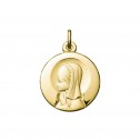 Medalla oro primera comunión Virgen niña
