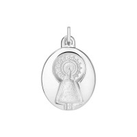 Medalla Virgen del Pilar con manto mate/brillo en plata (1034215)