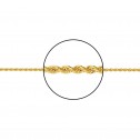 Cadena de oro hueca diseño cordón (094172190)
