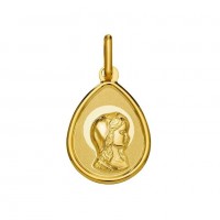 Medalla de oro Virgen María forma lágrima (1901175)
