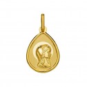 Medalla de oro Virgen María forma lágrima (1901175)