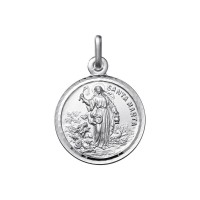 Medalla religiosa de Santa Marta en plata modelo  0121948 de MiMedalla
