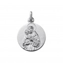 Medalla con San Antonio de Padua en plata