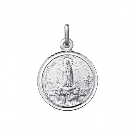 Medalla de la Virgen de Fátima en plata