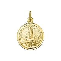 Medalla de Ntra. Sra. de Fátima en plata dorada modelo 0122047D de MiMedalla.es