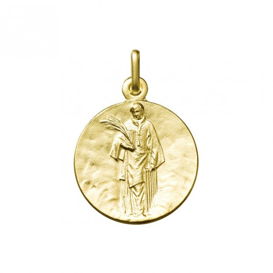 Medalla de San Lorenzo en plata bañada en oro