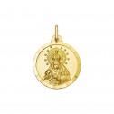 Medalla Virgen de la Macarena en plata dorada