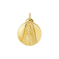 Medalla oro Virgen del Rocío forma redonda