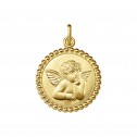 Medalla de oro amarillo con angelito