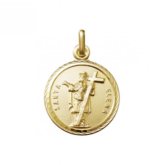 Medalla de Santa Elena plata dorada