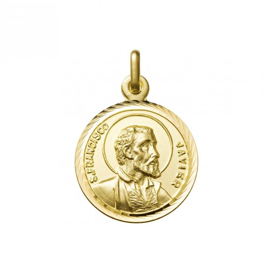 Medalla San Francisco Javier en oro 18k